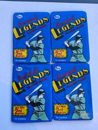 1989 Pacific Legends II 2nd Series Baseball Cards Unopened Pack Lot Of 4