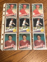 Lot Of (9) Pete Rose Cards!1985Topps!