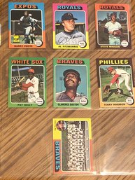 Lot Of (7) 1975 Topps Mini Cards