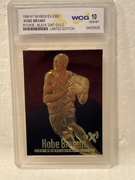 *RARE* Graded Gem-Mint 10 KOBE BRYANT 1996 Skybox 23K Black Gold ROOKIE Card