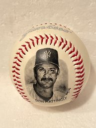 Yankees Don Mattingly 1996 Burger King Fotoball Ball Souvenir Baseball