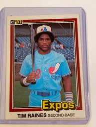 1981 Donruss Tim Raines Baseball Card