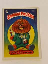 Garbage Pail Kids Card Duncan Pumpkin