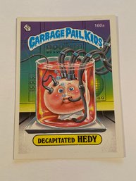 Garbage Pail Kids Card Decapitated Hedy