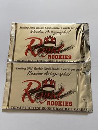 2000 Royal Rookies Baseball Wax Pack Lot Of 2