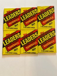 1987 Topps Mini Leaders Baseball Wax Pack Lot Of 6