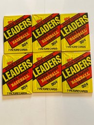 1987 Topps Mini Leaders Baseball Wax Pack Lot Of 6