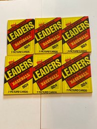 1987 Topps Mini Leaders Baseball Wax Pack Lot Of 6
