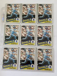 1985 Topps Baseball Card Lot Of 9 George Brett