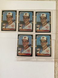 Cal Ripken Baseball Card Lot Of 5