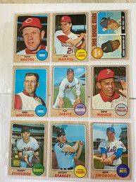 1968 Topps Baseball Card Lot Of 9. Minty!!