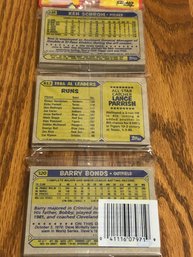 1987 Topps Unopened Rack Pak With Bonds Rookie Showing!