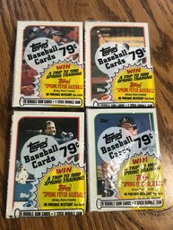 Lot Of (4) Unopened 1989 Topps BaseballCello Packs