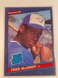 1986 Donruss Baseball Card Fred McGriff