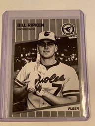 1989 Fleer Baseball Card Bill Ripken FF Test Issue