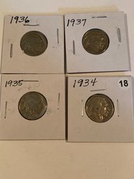 Buffalo Nickel Lot Of 4