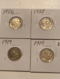 Buffalo Nickel Lot Of 4