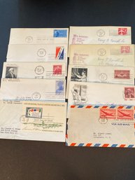 Assorted Vintage Envelope Cache Lot Of 10