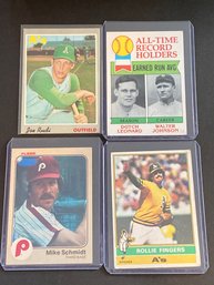 Vintage  Baseball Card Lot Of 4