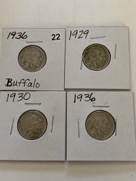 Buffalo Nickel Lot Of 4