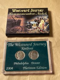 US Westward Journey Jefferson Nickel Set: 2004 PD Keelboat: Platinum Edition