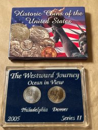 US Westward Journey Jefferson Nickel Set: 2005 PD,  Ocean In View, Platinum Edition