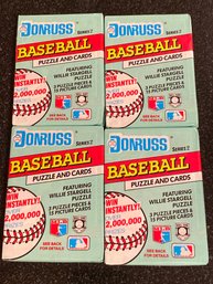 1991 Donruss Baseball Card Packs Lot Of 4