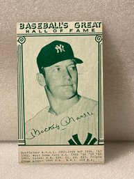 1977 BASEBALL GREATS HALL OF FAME EXHIBIT MICKEY MANTLE YANKEES #427440