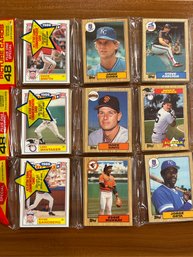 Hall Of Famers Showing On Unopened Packs! Lot Of (3) Unopened 1987 Topps Rak Paks With A Hall Of Famer Showing