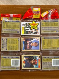 Hall Of Famers Showing On Unopened Packs! Lot Of (3) Unopened 1987 Topps Rak Paks With A Hall Of Famer Showing