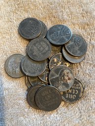 Assorted Steel Wheat Pennies Lot Of 20
