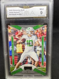 2020 Chronicles DraftJUSTIN HERBERT RC #150 GMA 9