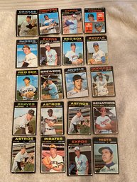 1971 Topps Baseball Card Lot Of 20