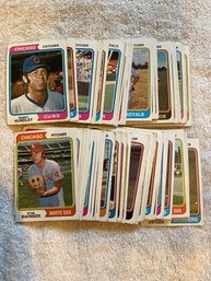 1974 Topps Baseball Card Lot Of 60