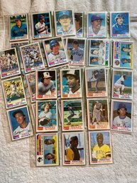 1982 Topps Baseball Card Lot Of 90 In Sheets