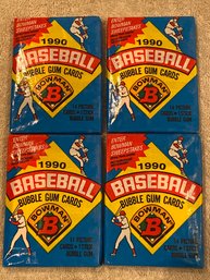 1990 Bowman Wax Packs Lot Of 4