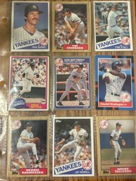 Lot Of (18) 1980s Yankee Baseball Cards