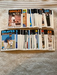 1986 Topps Baseball Card Lot Of 100