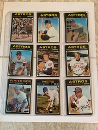 1971 Topps Baseball Card Lot Of 18