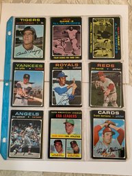 1971 Topps Baseball Card Lot Of 18