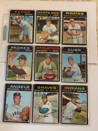 1971 Topps Baseball Card Lot Of 18