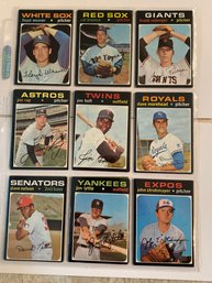 1971 Topps Baseball Card Lot Of 18