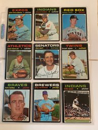 1971 Topps Baseball Card Lot Of 18