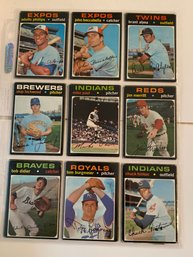 1971 Topps Baseball Card Lot Of 18