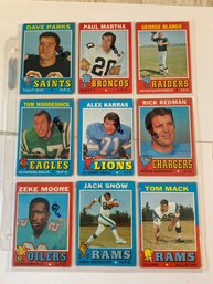 1971 Topps Football Card Lot Of 18