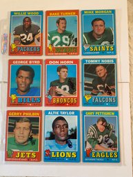 1971 Topps Football Card Lot Of 18