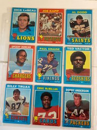 1971 Topps Football Card Lot Of 18