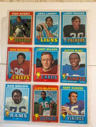 1971 Topps Football Card Lot Of 18