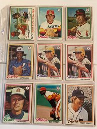 1978 Topps Baseball Card Lot Of 18. Minty!!