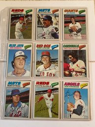 1977 Topps Baseball Card Lot Of 18. Minty!!